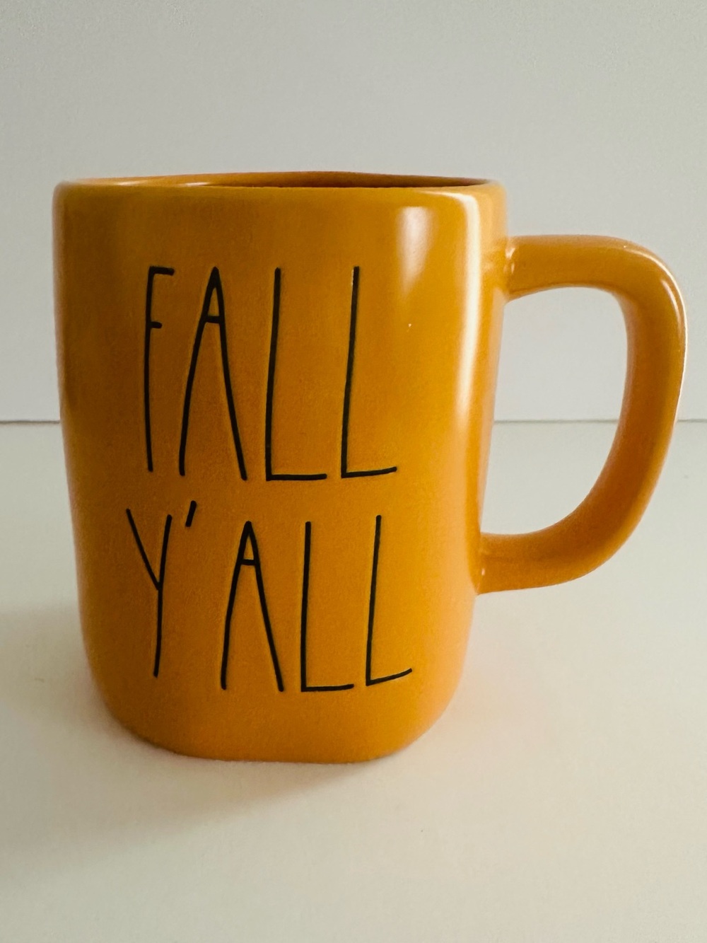 Rae Dunn Pumpkin Orange 'FALL Y'ALL' Ceramic Mug